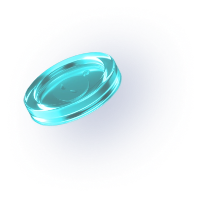 A decorative floating coin